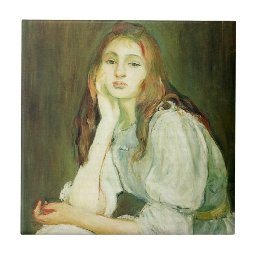 Julie Daydreaming (Schöne junge Frau) Fliese (Vorderseite)