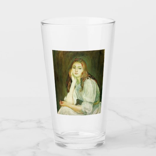 Julie Daydreaming (Schöne junge Frau) Glas (Vorderseite)