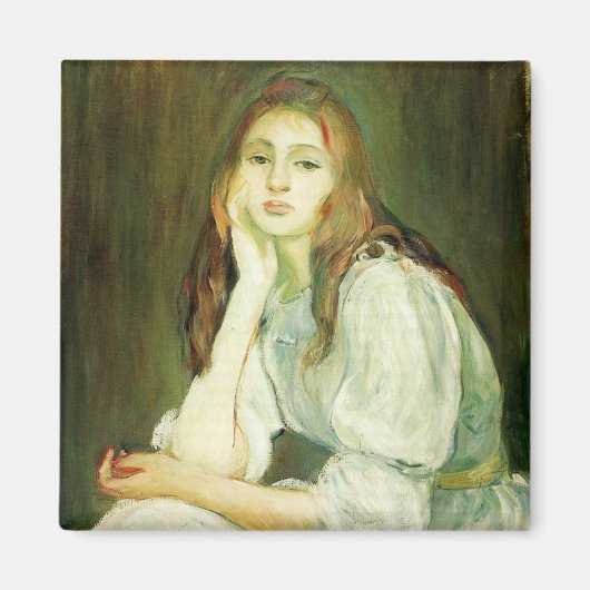 Julie Daydreaming (Schöne junge Frau) Magnet (Vorne)