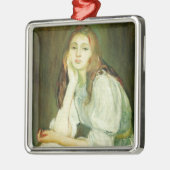 Julie Daydreaming (Schöne junge Frau) Ornament Aus Metall (Links)