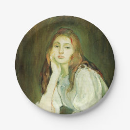 Julie Daydreaming (Schöne junge Frau) Pappteller