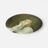 Julie Daydreaming (Schöne junge Frau) Pappteller (Schrägansicht)