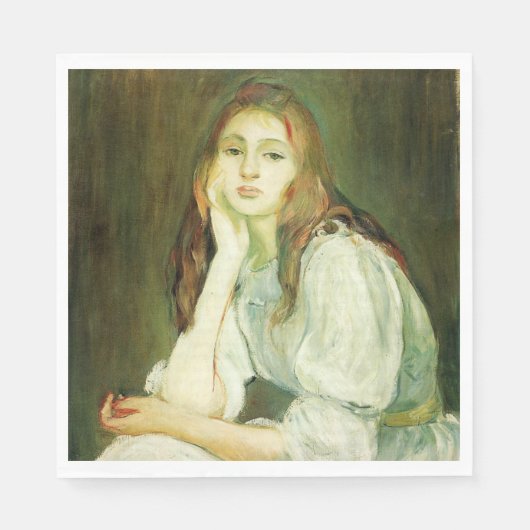 Julie Daydreaming (Schöne junge Frau) Serviette (Vorderseite)