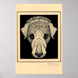 Julie de Graag 1917 Tier POSTER DRUCK Hund Katze