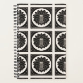 Julie de Graag 2022 Muster Schwarz-Weiß-Blume Planer (Vorderseite)