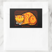 Julie de Graag Dezember Cat Rechteckiger Aufkleber (Tasche)