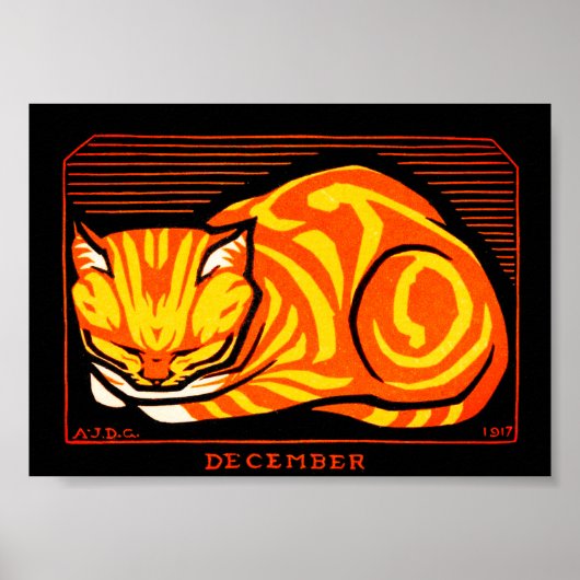 Julie de Graag Dezember-Katze Poster (Vorne)