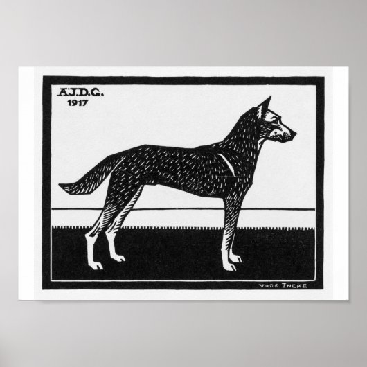 Julie de Graag Hund Poster (Vorne)