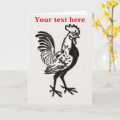 Julie de Graag Rooster Karte (Gelbe Blume)