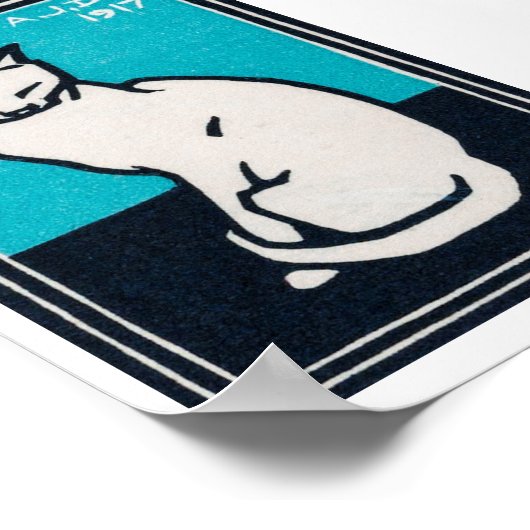 Julie de Graag Sitting Cat Poster (Ecke)