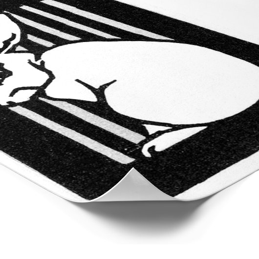 Julie de Graag Sitting Rabbit Poster (Ecke)