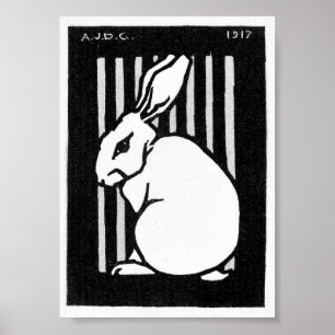Julie de Graag Sitzender Hase Poster