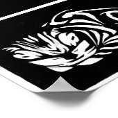 Julie de Graag Woodcut cat Poster (Ecke)