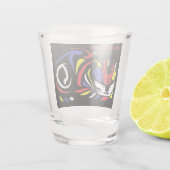 Julie de Graag Woodcut cat Schnapsglas (Rückseite)