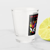 Julie de Graag Woodcut cat Schnapsglas (Links)