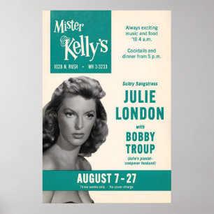 Julie London Jazzplakat - Mister Kelly's Poster