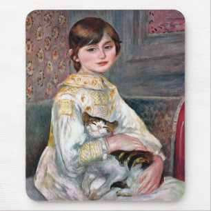 Julie Manet (Kind mit Katze) Renoir Mousepad