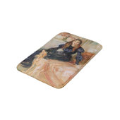 Julie Manet und ihr Greyhound (von Berthe Morisot) Badematte (Schrägansicht)