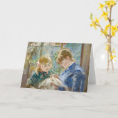 Julie mit ihrem Kindermädchen | Berthe Morisot Karte (Gelbe Blume)