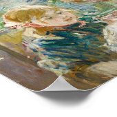 Julie mit ihrem Kindermädchen | Berthe Morisot Poster (Ecke)