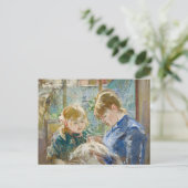 Julie mit ihrem Kindermädchen | Berthe Morisot Postkarte (Stehend Vorderseite)