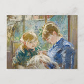 Julie mit ihrem Kindermädchen | Berthe Morisot Postkarte (Vorderseite)