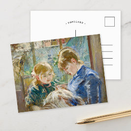 Julie mit ihrem Kindermädchen | Berthe Morisot Postkarte
