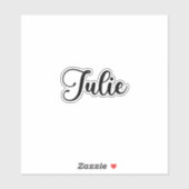 Julie Name - Handgeschriebene Kalligrafie Aufkleber (Blatt)