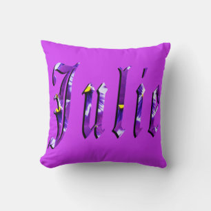 Julie, Name, Logo, Lila Kissen. Kissen