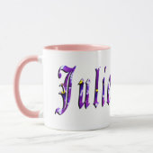 Julie, Name, Logo, Pink Combo Tasse (Links)