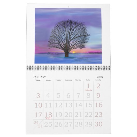Julie Richman Digital Zeichnend Kalender (Jan 2027)
