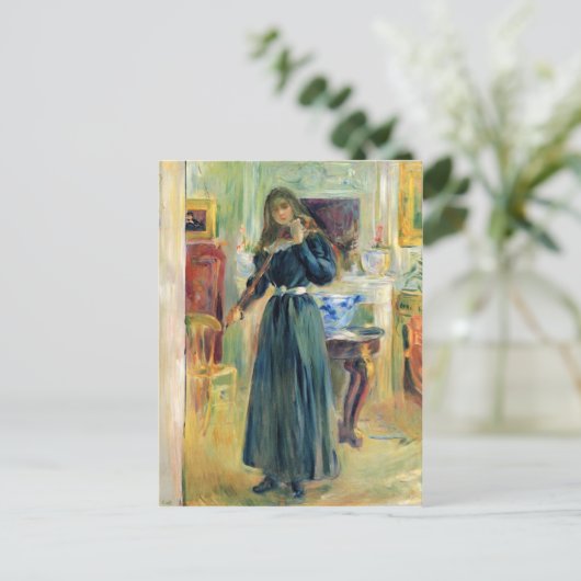 Julie spielt Geige von Berthe Morisot Postkarte (Stehend Vorderseite)