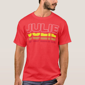 Julie Vorname Lustig Vintage Sonnenuntergang Julie T-Shirt