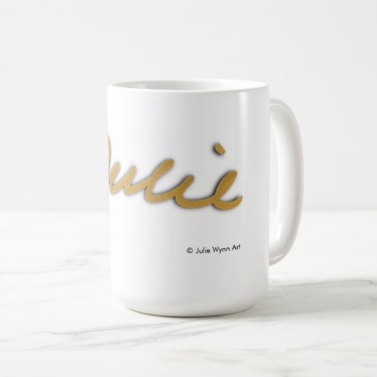 Julie Wynn Art Logo Tasse (VorderseiteRechts)
