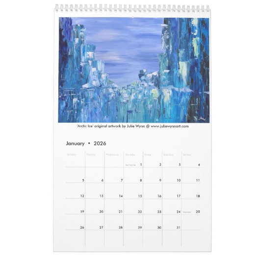 Julie Wynn New Art Calendar 2026 Kalender (Jan 2026)