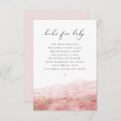 JULIEN Blush Dusty Rose Gold Books for Baby Card Einladung (Vorne/Hinten)