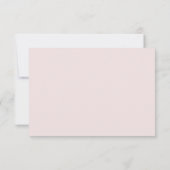 JULIEN Blush Pink Watercolor Wedding RSVP Einladung (Rückseite)