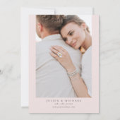 JULIEN Blush Watercolor Smudge Gold Save the Date Einladung (Rückseite)