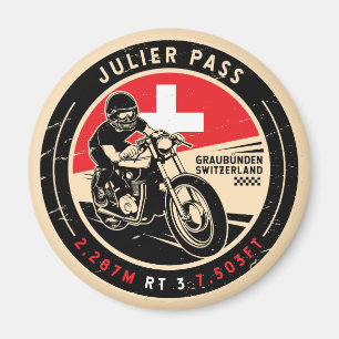 Julier Pass   Schweiz   Motorrad Magnet