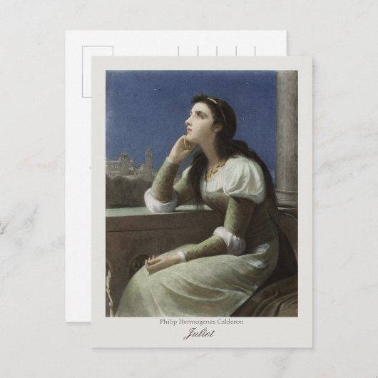 Juliet auf dem Balkon CC0173 Philip H Calderon Postkarte (Vorne/Hinten)