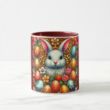 JULIET ~ EASTER BUNNY Eggs Blume ~ Tasse