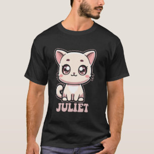 Juliet Süße Kitty Katzen Design für Mädchen Name J T-Shirt