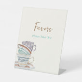 JULIET Tee Set Party Brautparty Gefallen Unterschr Sockelschild (Vorderseite)