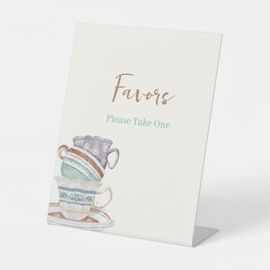 JULIET Tee Set Party Brautparty Gefallen Unterschr Sockelschild (Vorderseite)