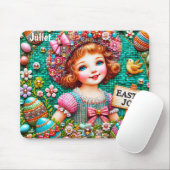 JULIET ~ VINTAGE EASTERMÄDCHEN ~ EGGS MOUSEPAD (Mit Mouse)