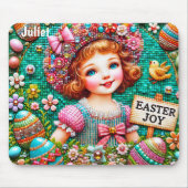 JULIET ~ VINTAGE EASTERMÄDCHEN ~ EGGS MOUSEPAD (Vorne)