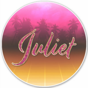 Juliet Vorname Name golden pink Aufkleber Sticker