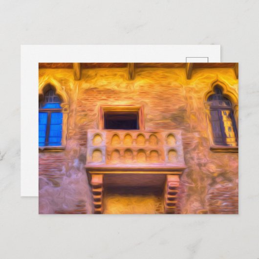 Juliet's Balcony Verona Kunst Postkarte (Vorne/Hinten)