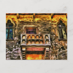Juliets Balcony Verona Van Gogh Postkarte