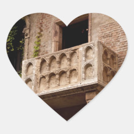 Juliets Balkon; Wo ist Romeo? Herz-Aufkleber